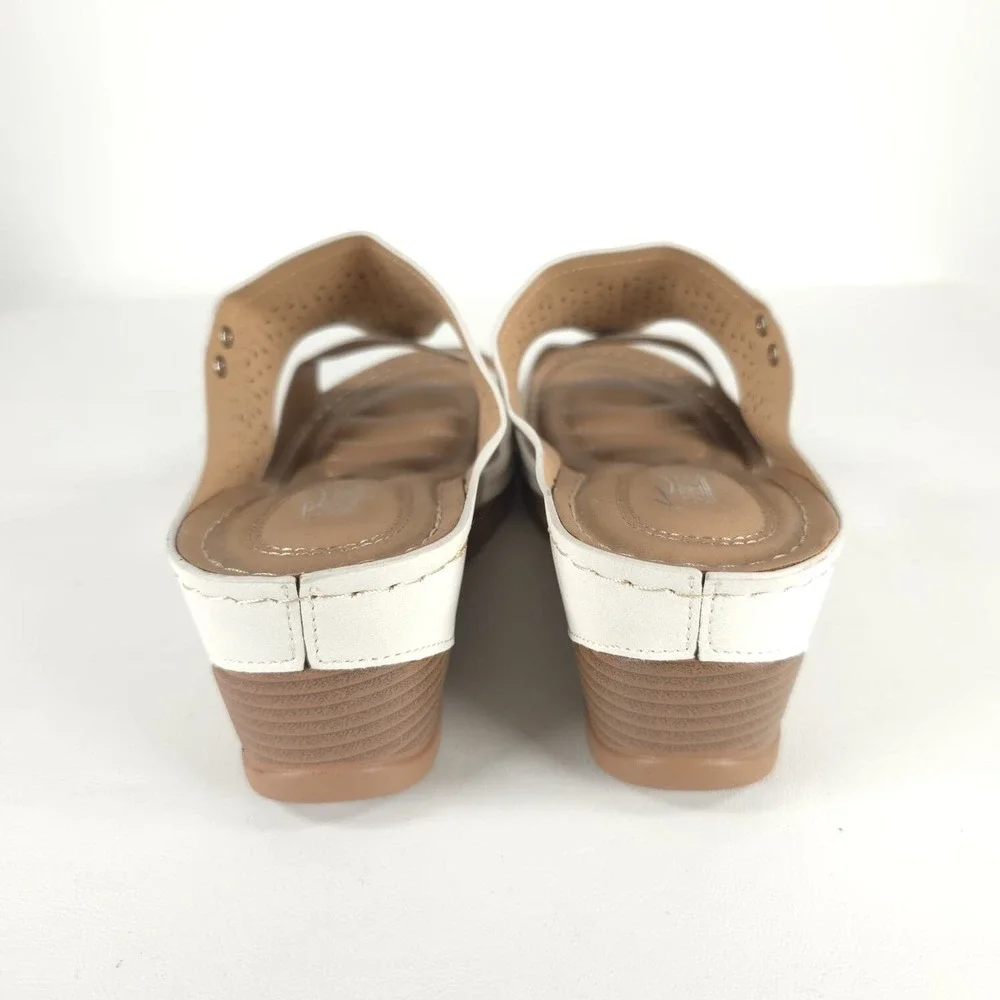 SHIBEVER NWOT Low Comfortable Wedge Sandal Open‎ Toe Slip On Size 42 US 11
